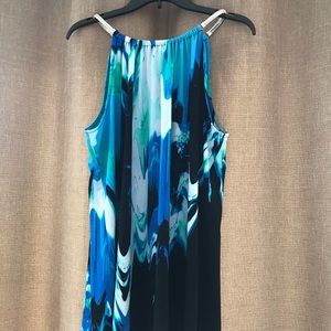 ALFANI. 🌊🌊🦋Swirling black and blue top 🌊